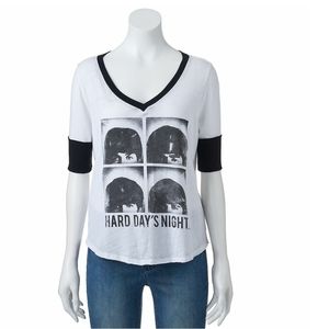 Rock & Republic Beatles "Hard Days Night" Graphic Tee - Size XL